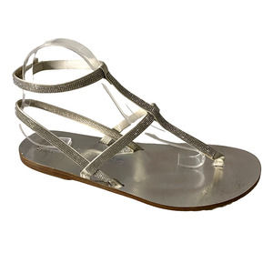 Pedro Garcia T Strap Flat Sandal Swarovski Crystal Thong Gladiator Ankle…